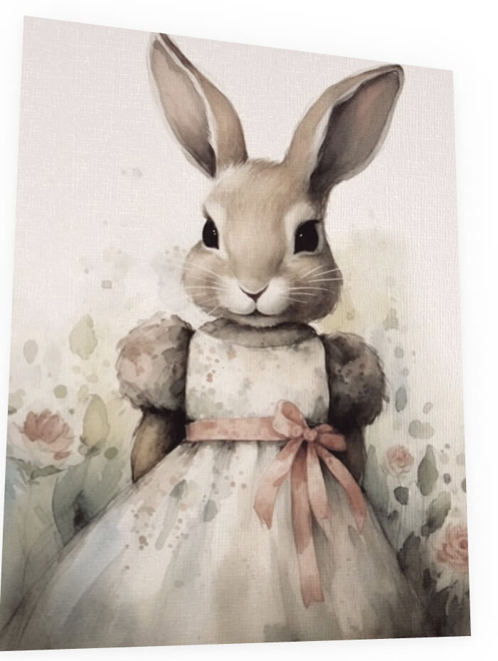 Dubbelt kort med kuvert - Sötaste kaninen (Fraktfritt)