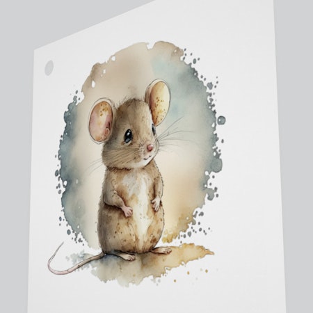 Litet kort utan kuvert - Den lilla musen (Fraktfritt)