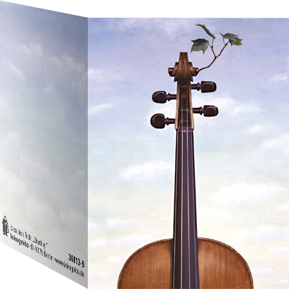 Litet kort med kuvert - Spirande violin (Fraktfritt)