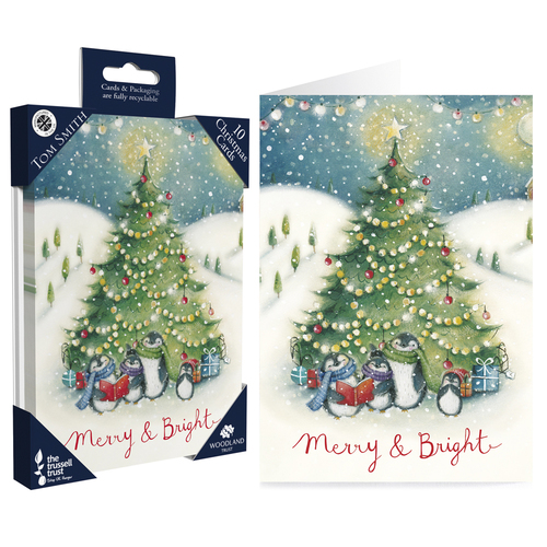 Förpackning med flera kort- Julgranen (10 kort med kuvert)
