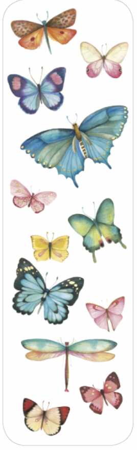 Bokmärke - Ljusets fjärilar - Gulddetaljer (Fraktfritt)