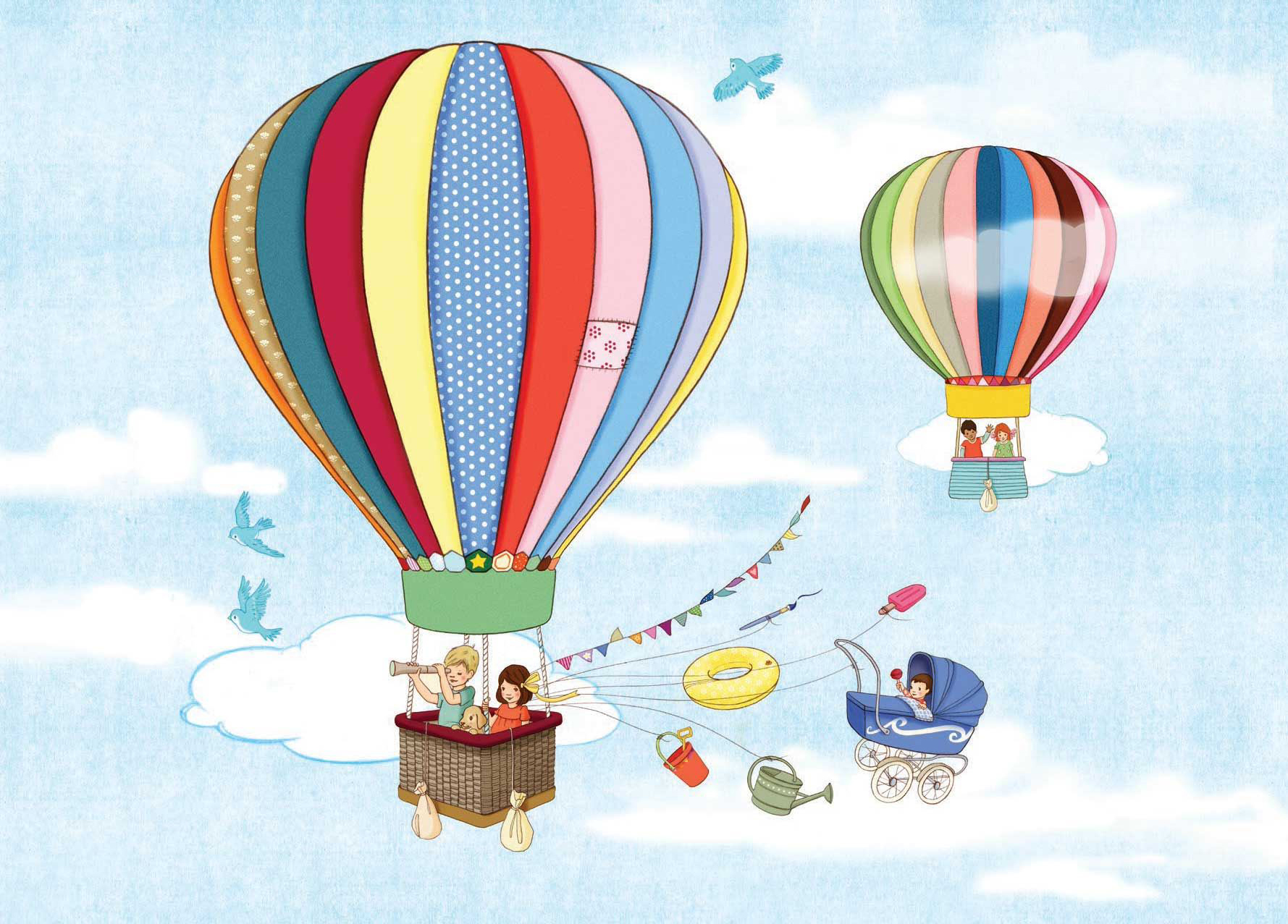 Enkelt Kort - Belle & Boo - Luftballonger (Fraktfritt)
