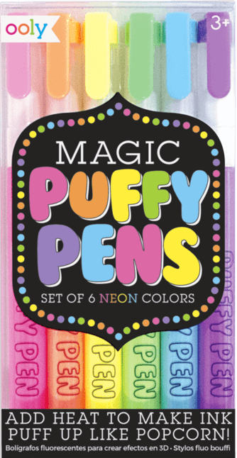 Magiska Puffy Pennor med Neonfärger