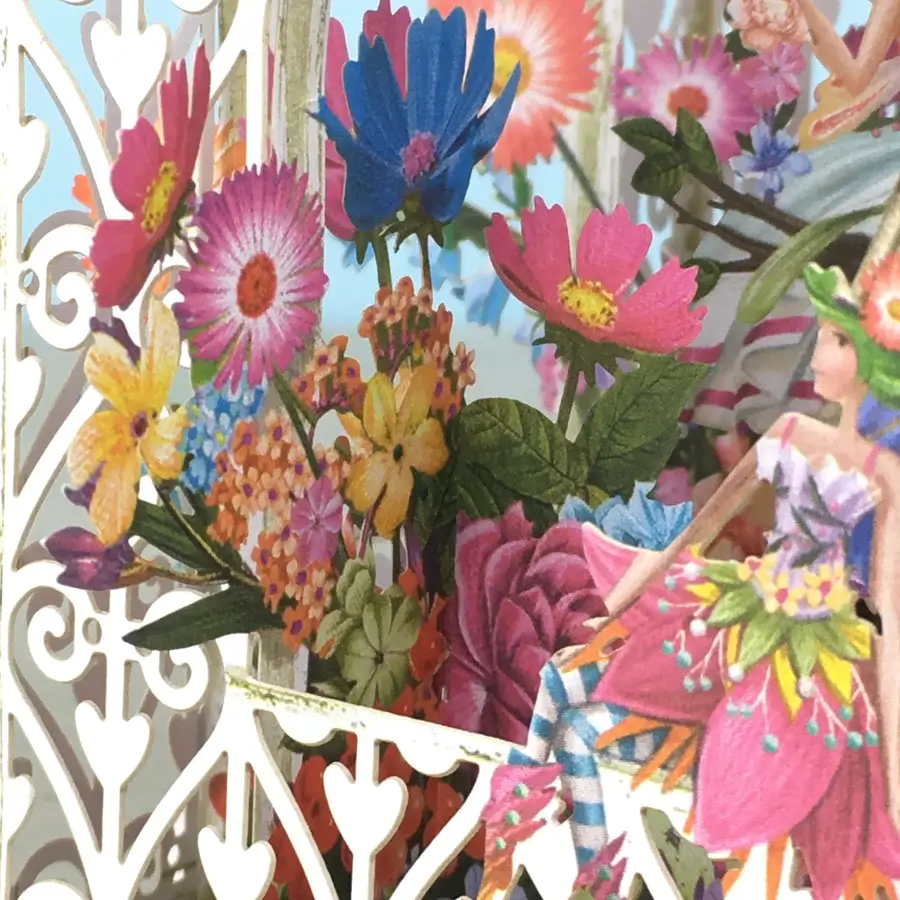 Magiskt gratulationskort - Blomsterälvor (Fraktfritt)