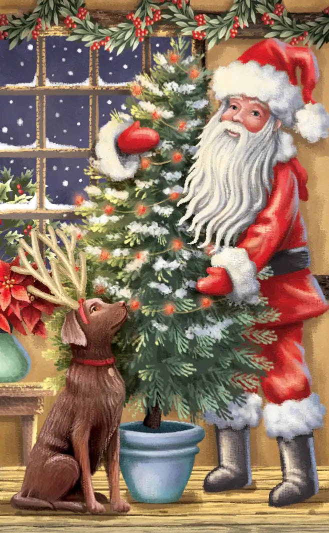 Magiskt julkort - Mysig julstuga (Fraktfritt)