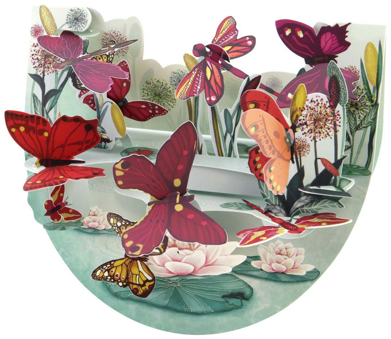 Magiskt gratulationskort - Fjärilar och trollsländor (Fraktfritt)