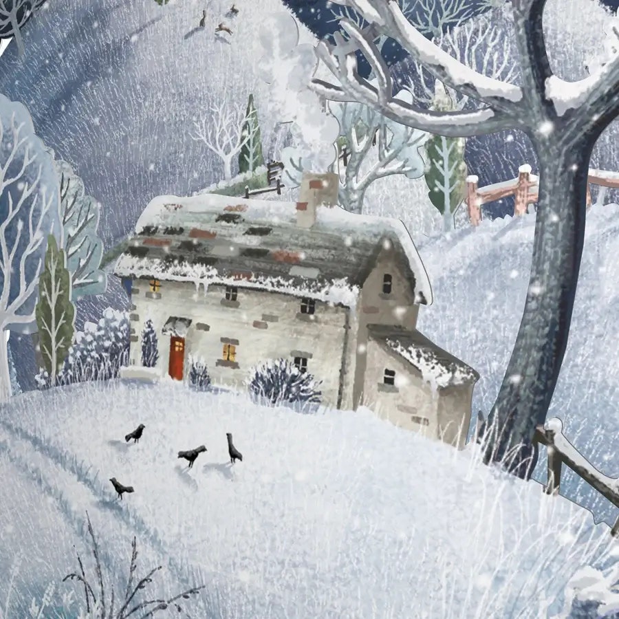 Magiskt julkort - Stilla natt (Fraktfritt)