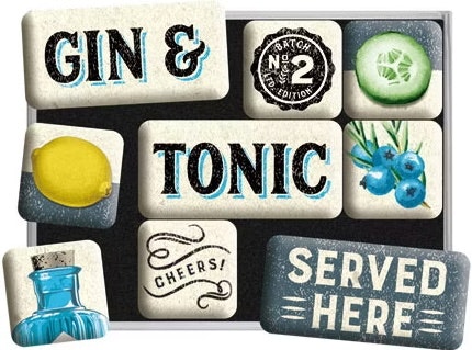 Magneter - 9 stycken -  Gin & Tonic