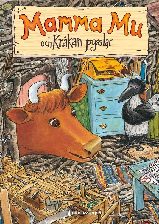 Mamma Mu och Kråkan pysslar med klistermärken