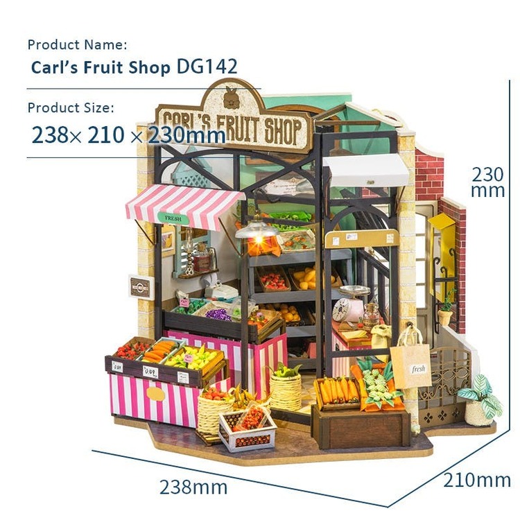 Miniatyrpyssel- Byggsats 'Fruktbutiken'