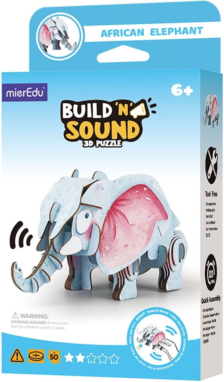 Byggsats med ljud - Elefant