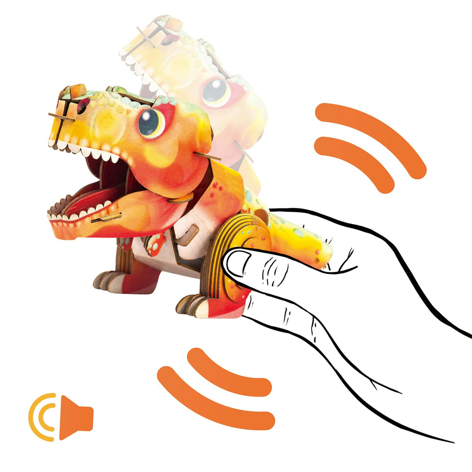 Byggsats - 3D pussel med ljud - mierEdu - Tyrannosaurus Rex
