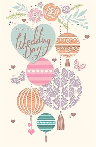 Kort med kuvert - On your Wedding Day (Fraktfritt)