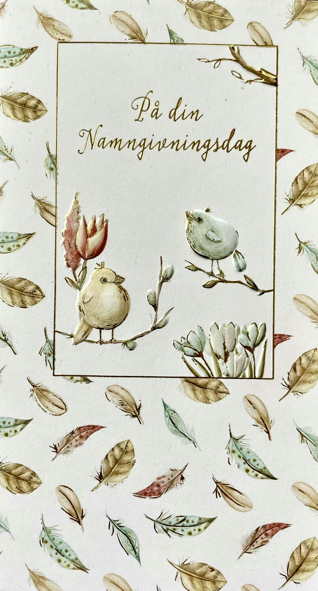 Dubbelt kort med kuvert - Namngivningsdag (Fraktfritt)
