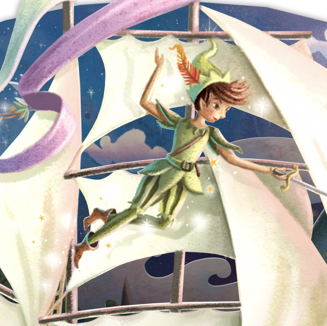 Magiska gratulationskort - Peter Pan (Fraktfritt)