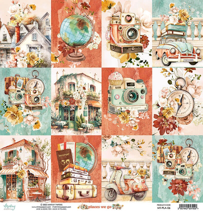 Vackra pysselpapper - Places we go