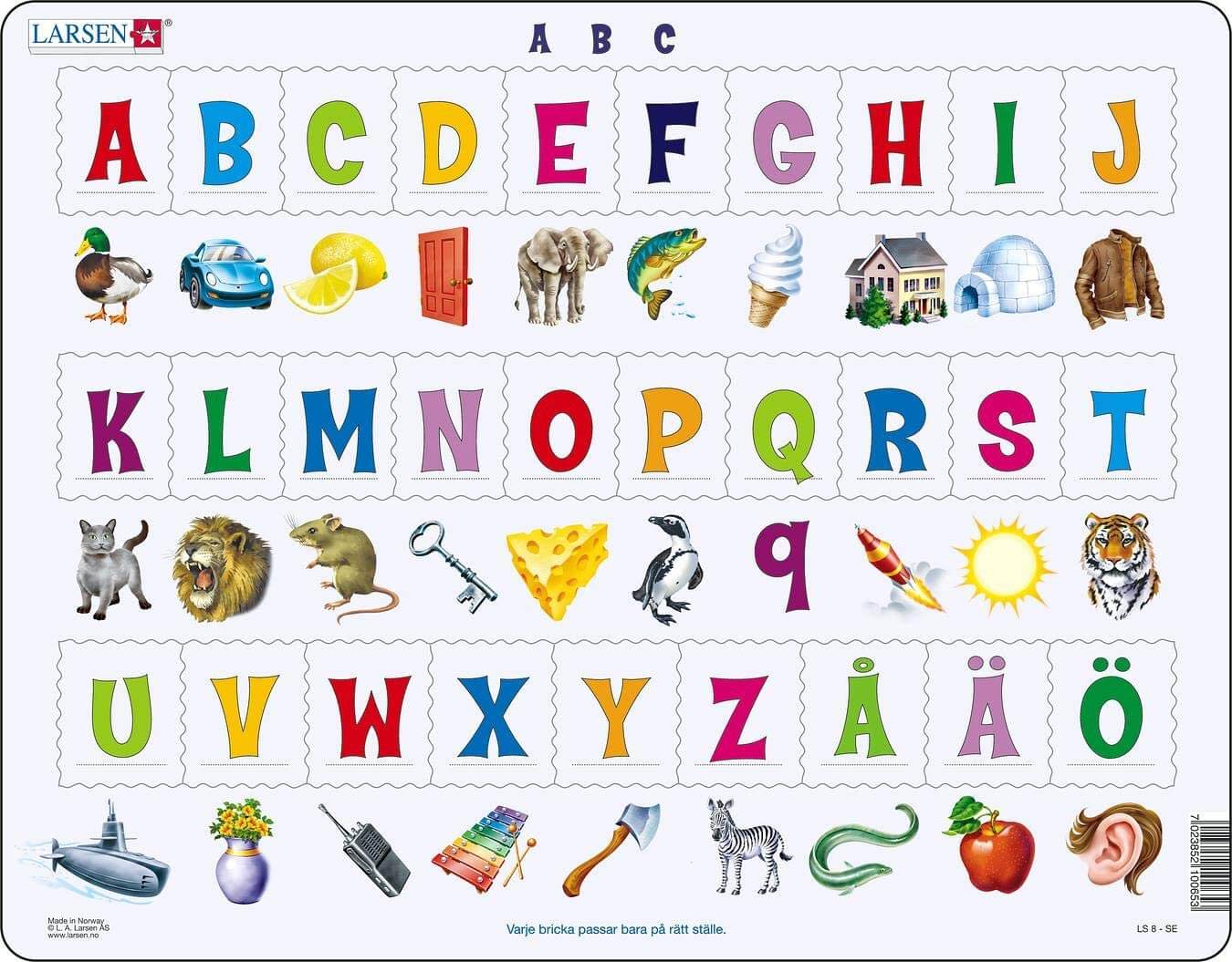 Pussel - Lär dig alfabetet (29 bitar)
