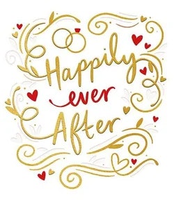 Dubbelt kort med kuvert - Happily ever After (Fraktfritt)