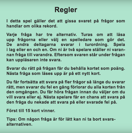 Roliga rekord - Ett riktigt kul familjespel