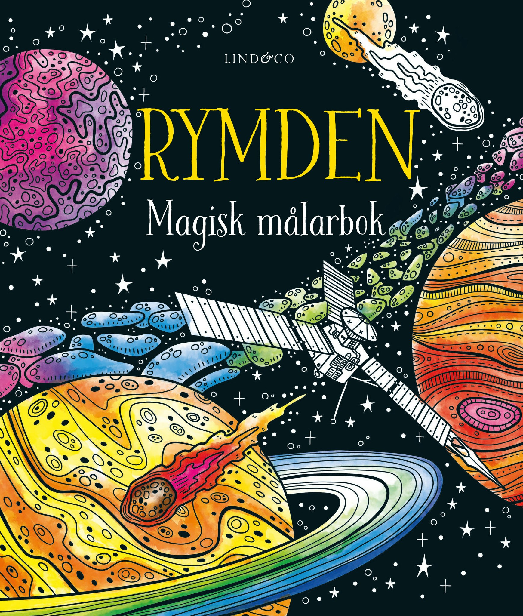 Rymden - En magisk målarbok