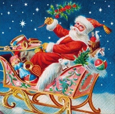 Santa Sleigh - Servetter