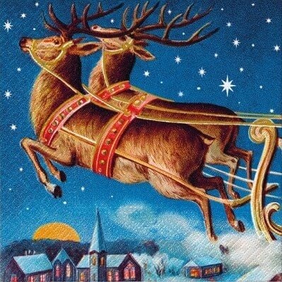 Santa Sleigh - Servetter