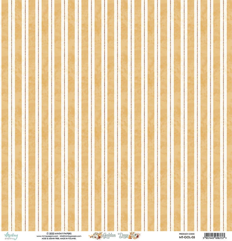 Vackra pysselpapper - Golden days (24 ark) 15 x 15 cm