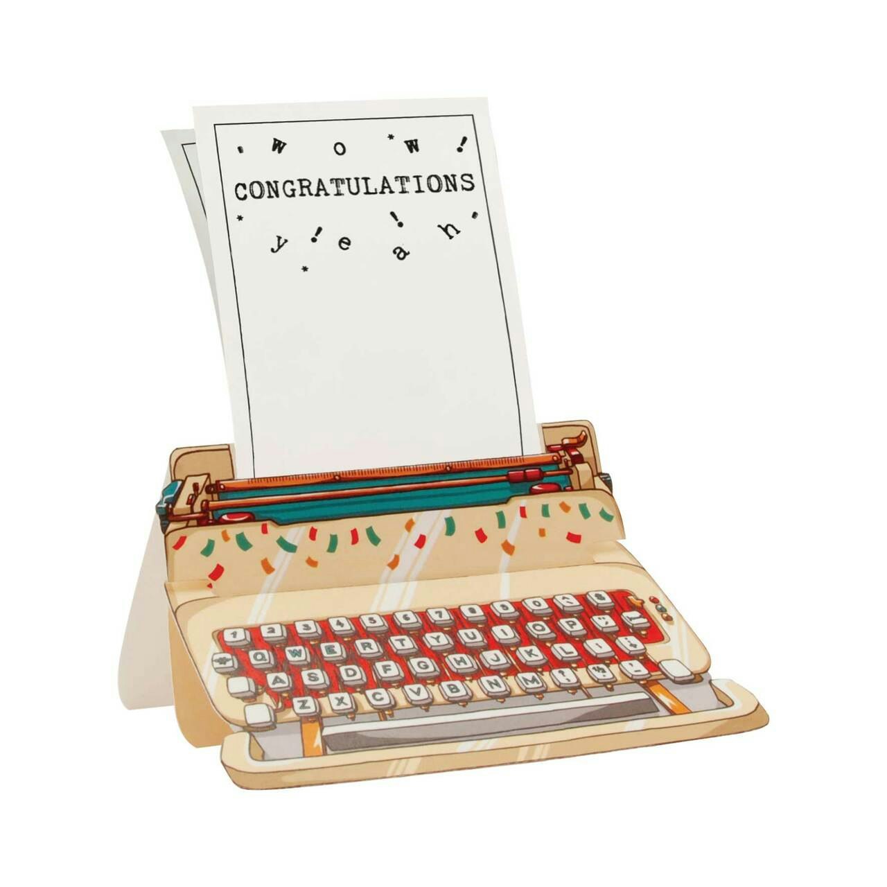 Magiskt gratulationskort - Skrivmaskinen (Fraktfritt)