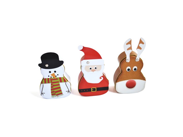 Små plåtburkar med jultema (3 olika, välj vilken du vill ha)
