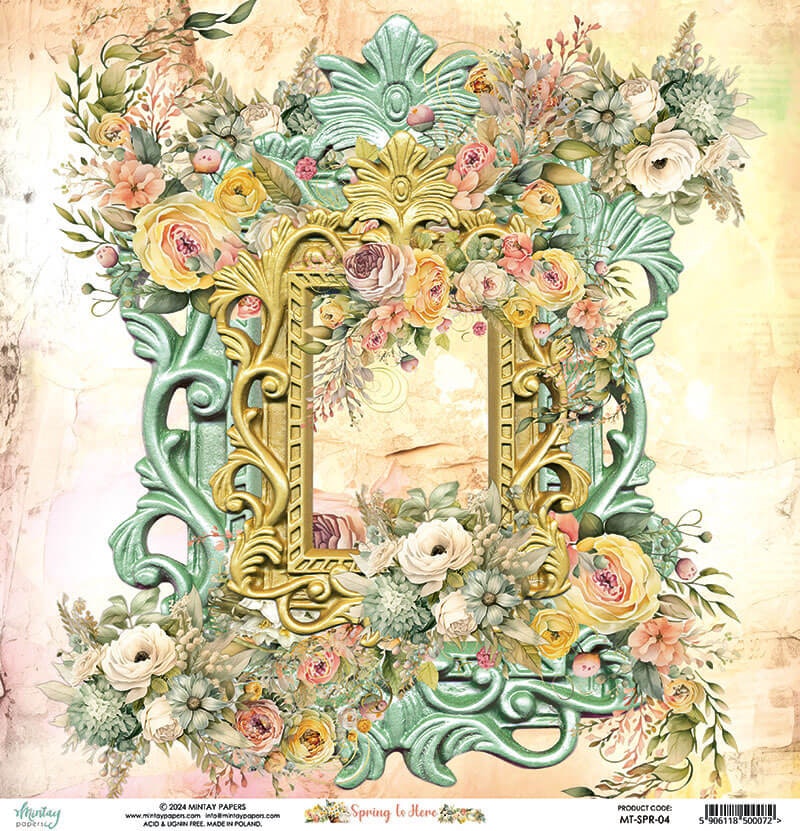 Vackra pysselpapper - Spring is here (24 ark) 15 x 15 cm