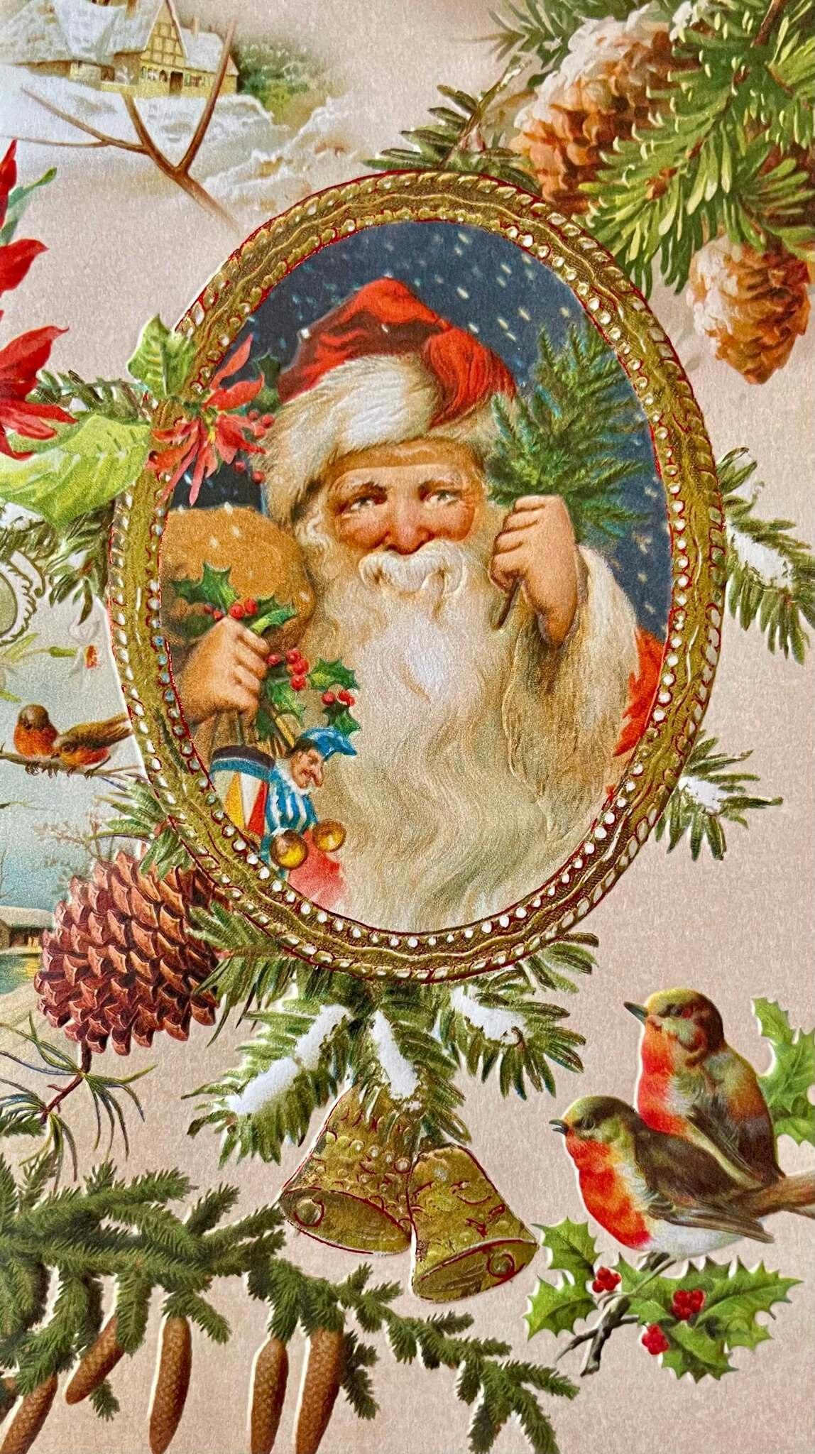 Dubbelt kort med kuvert - Inramad tomte (Fraktfritt)