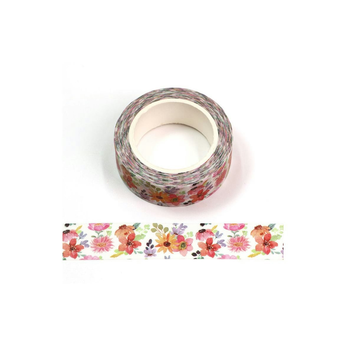 Dekorationstejp (Washi tejp) - Akvarellblommor (10 meter)