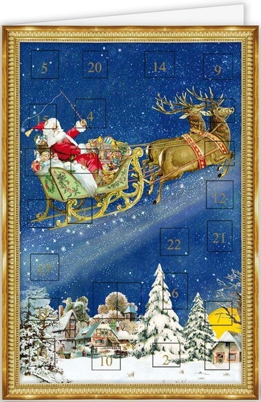 Liten Adventskalender som julkort - Tomtens renar (Fraktfritt)