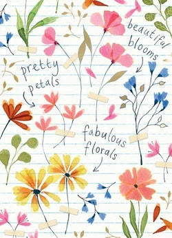 Dubbelt kort med kuvert - Fantastiska blommor (Fraktfritt)