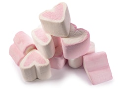 Marshmallows i hjärtform