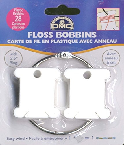 Bobbiner plast 28 st med metallring - DMC