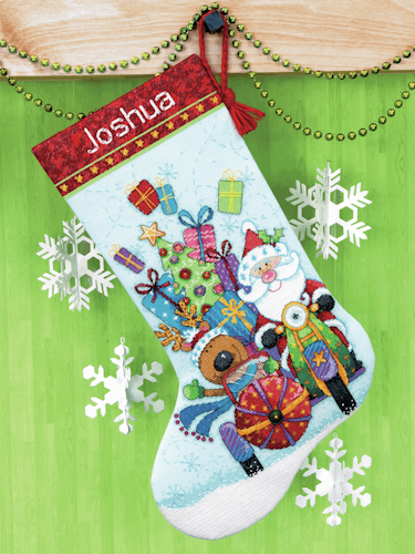 Dimensions - Santa's Sidecar Christmas Stocking