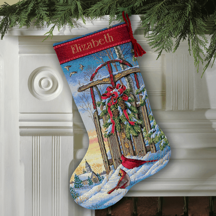 Dimensions Gold  - Christmas Sled Stocking
