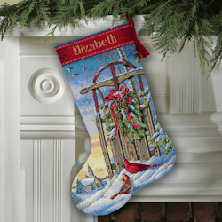 Dimensions Gold  - Christmas Sled Stocking