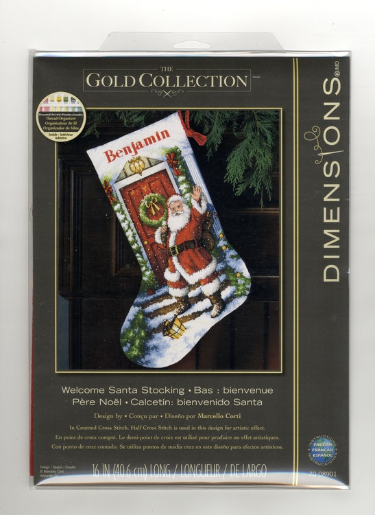 Dimensions Gold  - Welcome Santa Stocking