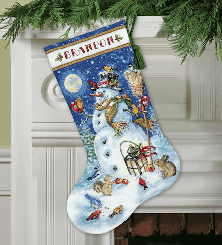 Dimensions Gold  - Snowman & Friends Stocking