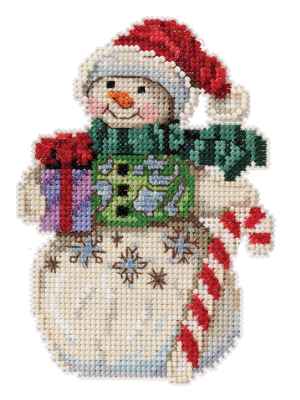 Mill Hill - Snowman with Candy Cane by Jim Shore (2021)