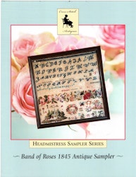 Band of Roses 1845 Antique Sampler