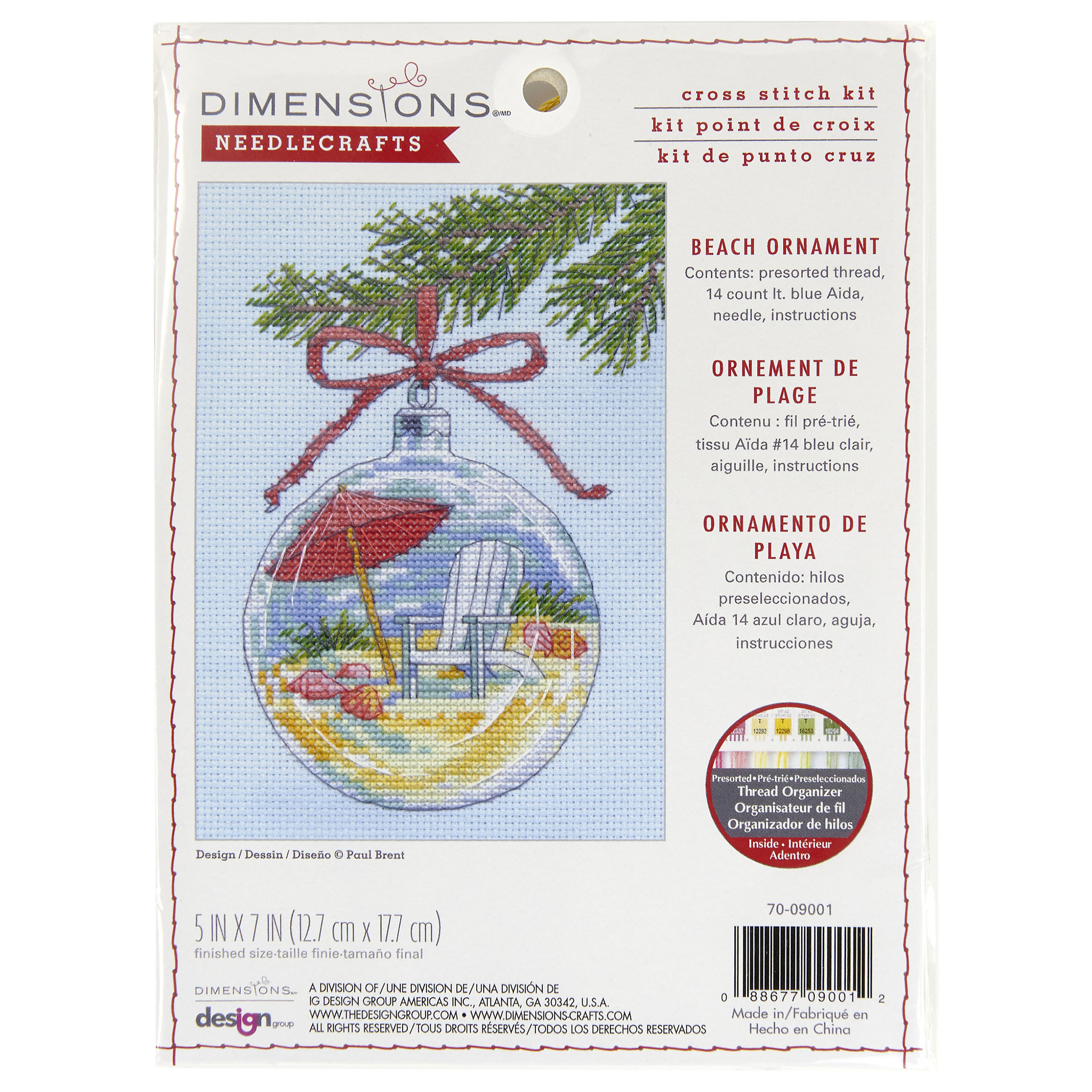 Dimensions - Beach Ornament