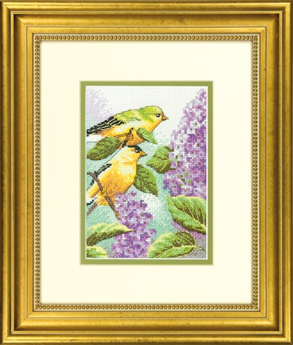 Dimensions - Goldfinch and Lilacs