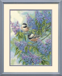Dimensions Gold  -  Chickadees & Lilacs