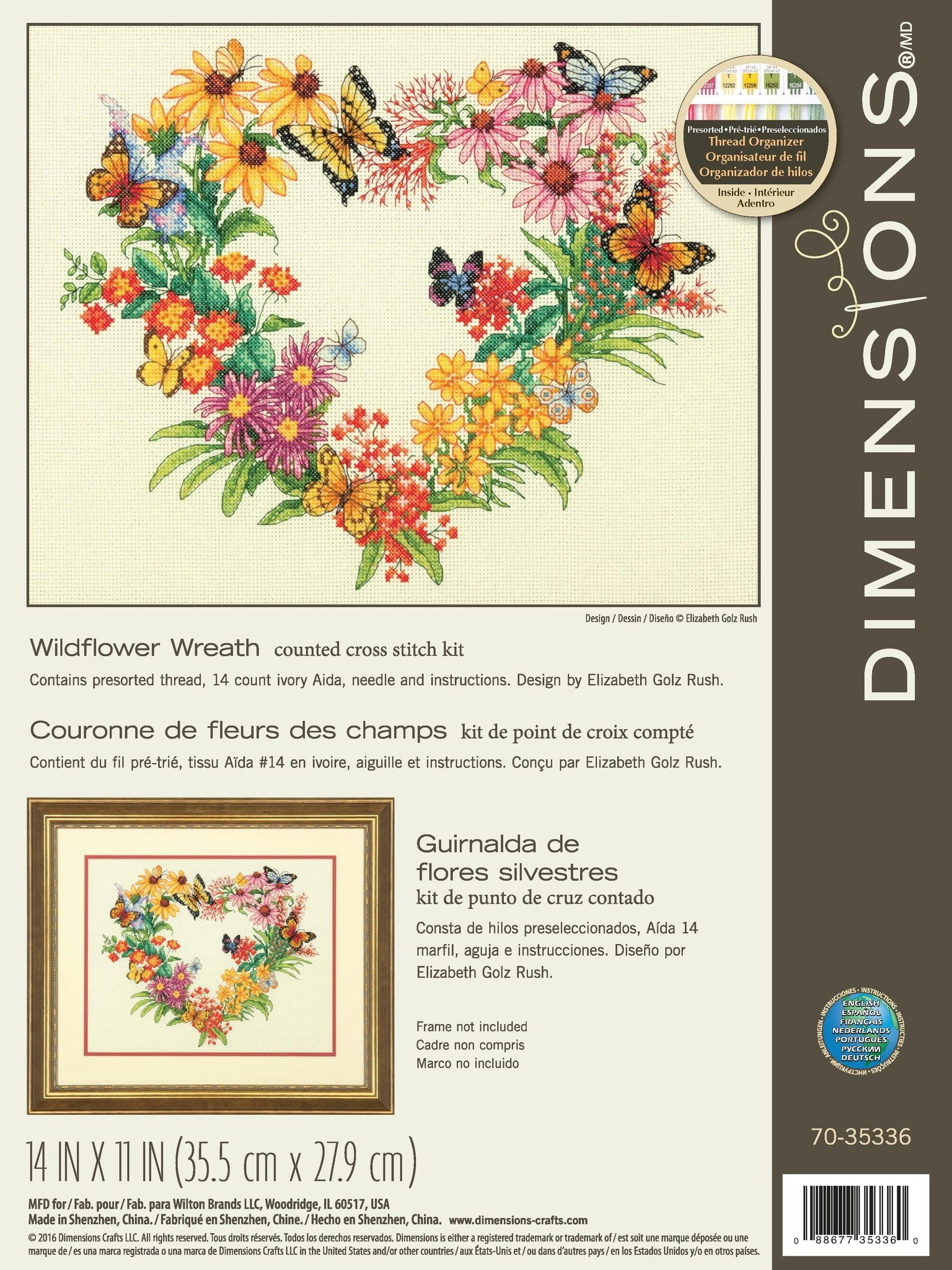 Dimensions - Wildflower Wreath - UTGÅR