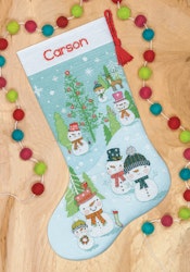 Dimensions - Snowman Family Stocking