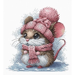 AVA Stitch - Little Mouse with Winter Hat P073