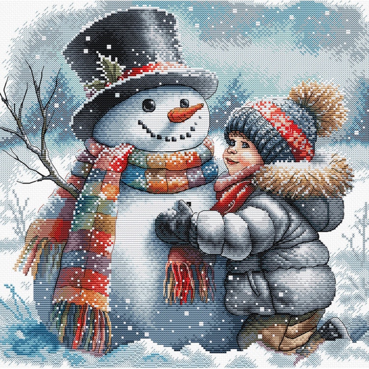 AVA Stitch - Boy and his Snow Friend P086